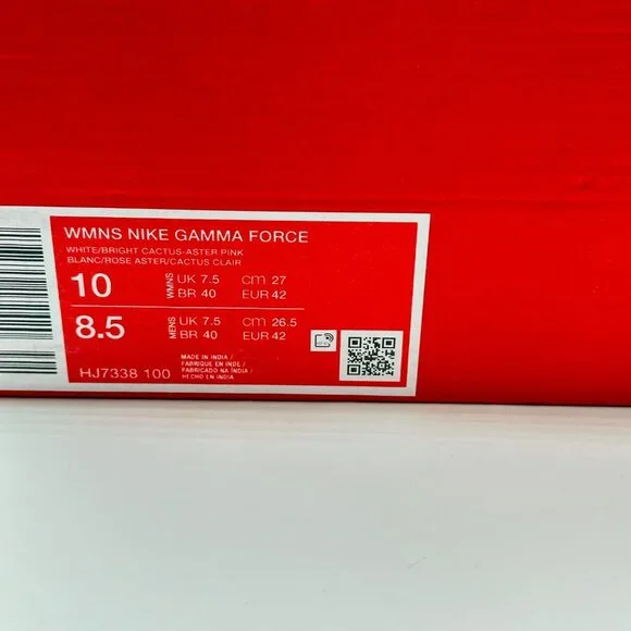 Women's  Nike Gamma Force White Bright Cactus HJ7338 100 - Sz 10(Men 8.5) NEW - Picture 10 of 11